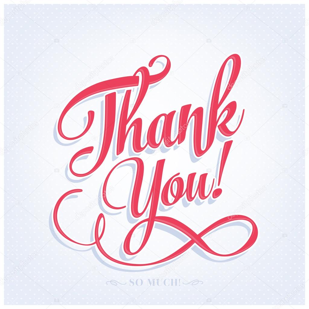 THANK YOU hand lettering