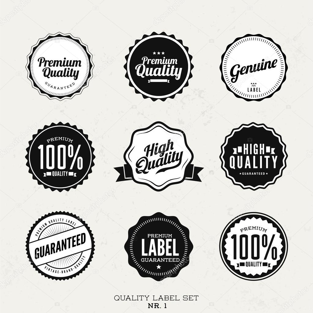 Premium quality labels, emblems