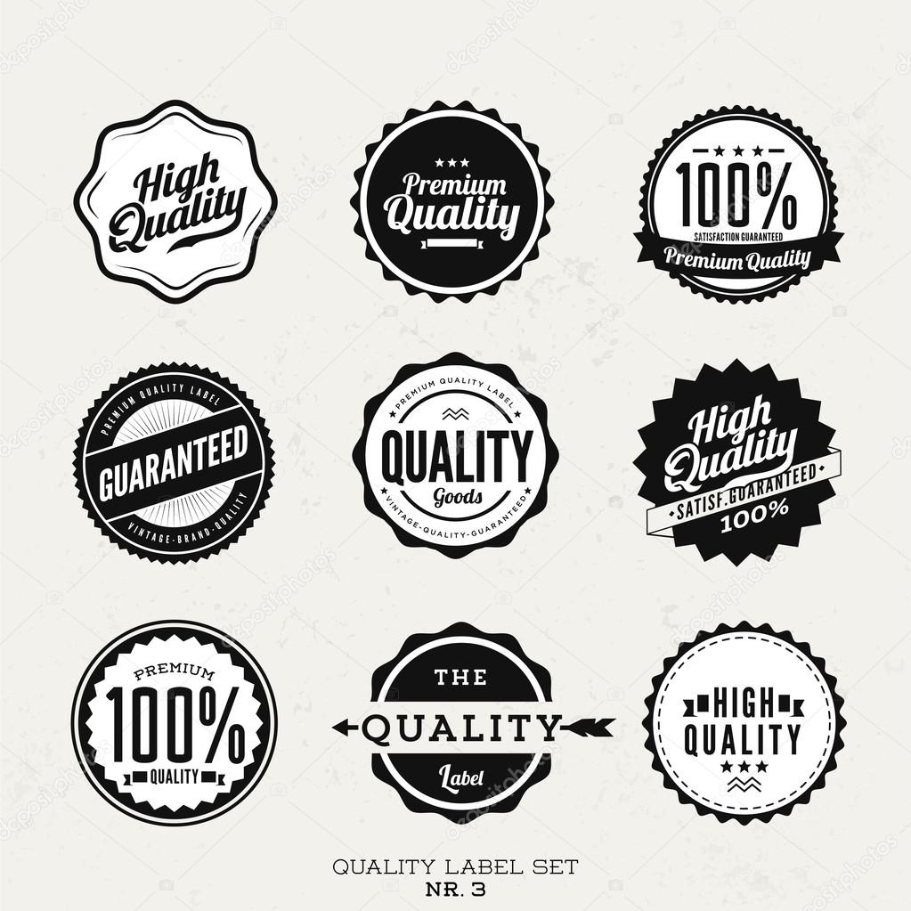 Premium quality labels, emblems