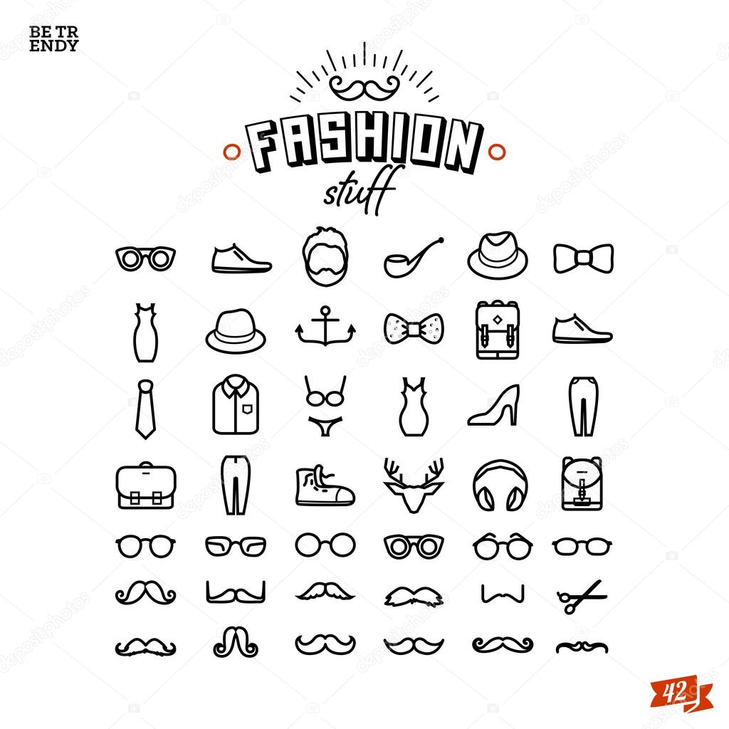 Hipster icon, label, badge, sticker! wow! all you need!