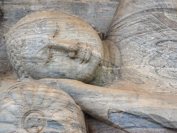 Spící Buddha v pohodě očima — Stock fotografie