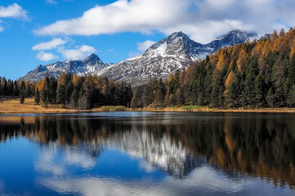 Reflexiones otoñales sobre el lago — Foto de Stock