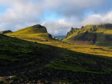 İzlanda'nın tipik peyzaj