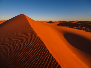 Sand dunes in Sahara Desert clipart