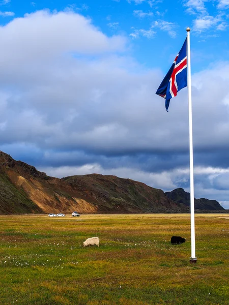 Camping in Landmannalaugar — Stock Photo, Image