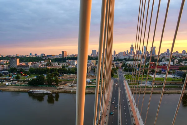 ワルシャワでウィスラ橋 swietokrzyski — ストック写真