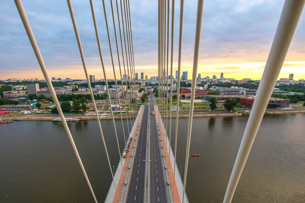 Мост через Вислу в Варшаве — стоковое фото
