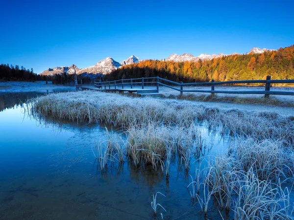 Lago Lej da Staz — Foto de Stock