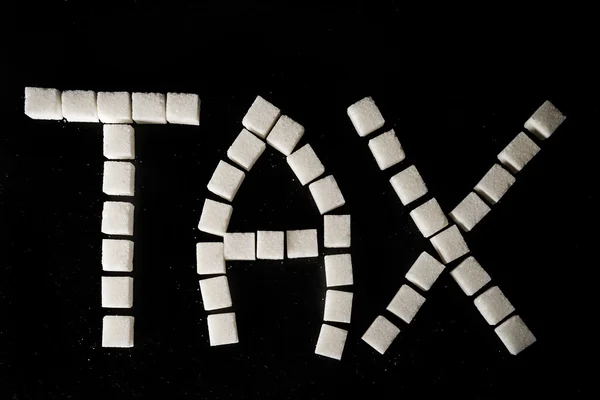 Illustration to new sugar tax introduced — Stock Photo, Image