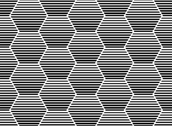 Hexagons texture with lines. Seamless vector geometric pattern — Stock Vector