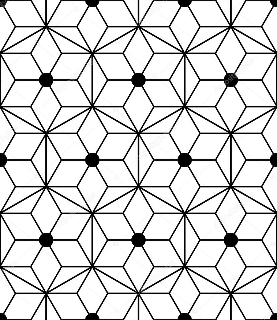 Seamless geometric pattern with triangles and diamonds. Vector i