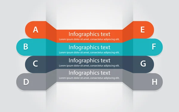 Moderne Business Ribbon Optionen Infografiken. Vektorillustration — Stockvektor