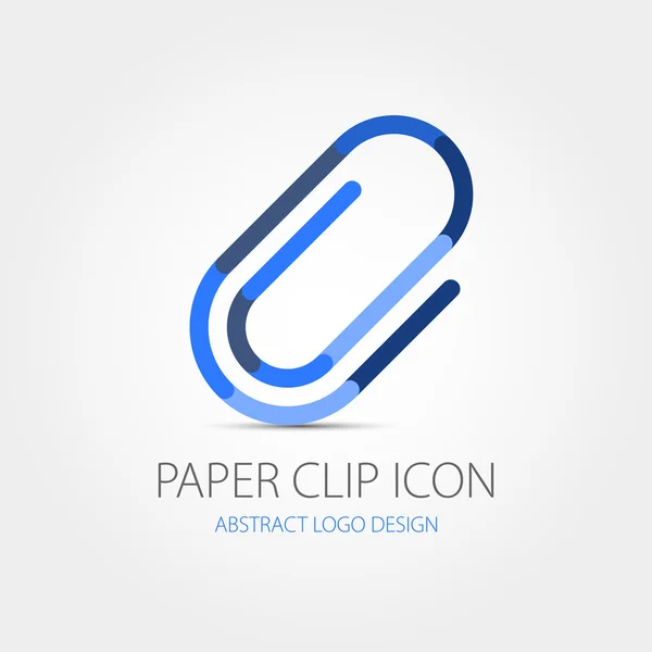 Vector icono de clip de papel. Diseño abstracto del logotipo — Vector de stock