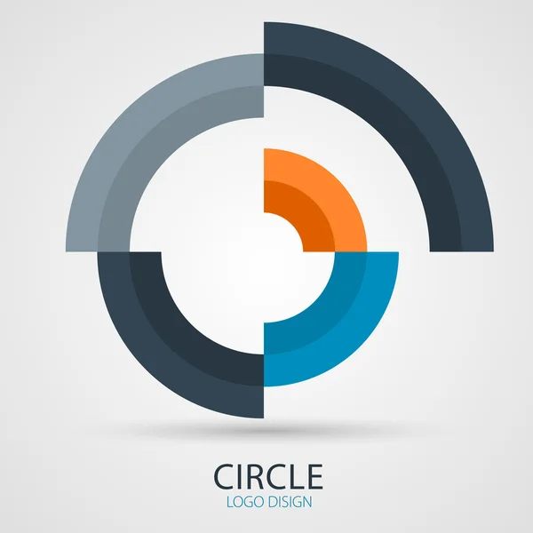Vector circle company logo design, business symbol concept — Stok Vektör