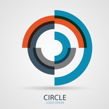 Vector spiral company logo design, business symbol concept clipart