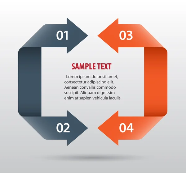 Abstract infographics with arrows — Stock Vector