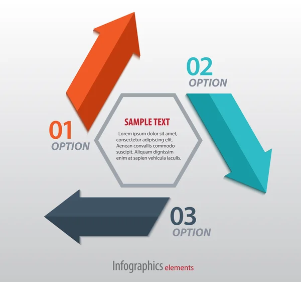 Abstraktní infografika s šipkami — Stockový vektor