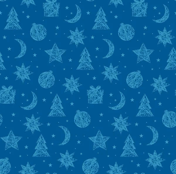 Patrón sin costura de Navidad de invierno — Vector de stock