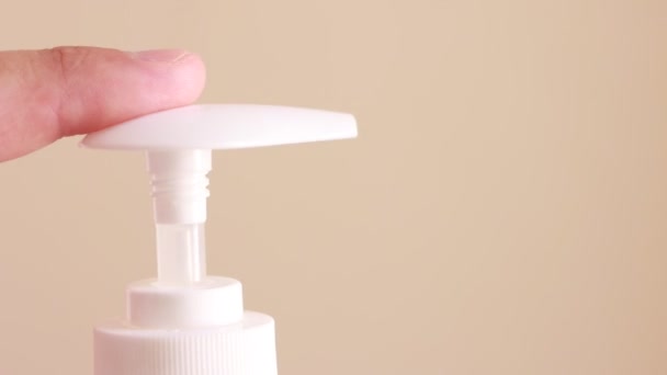 Man Disinfecting His Hands Sanitizer Dispenser Corona Virus Concept — Stock Video