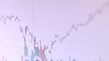 Bilgisayar ekranında ekonomik finans grafiği