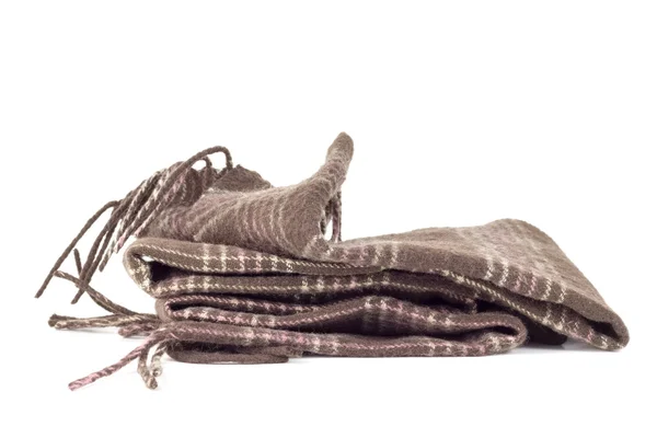 Brown scarf on a white background — Stock Photo, Image