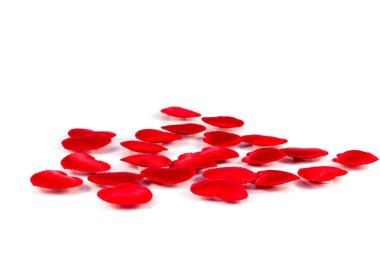 Beyaz zemin üzerine birkaç küçük kırmızı kalpler doku