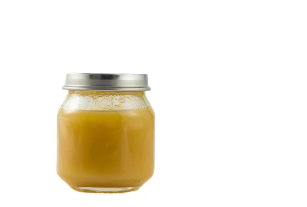 Jar of baby puree — Stock Photo, Image