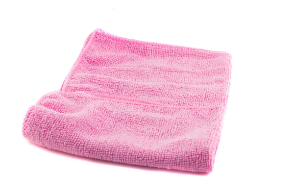 Διπλωμένο σε ένα τετράγωνο σχήμα, ροζ πετσέτα — Φωτογραφία Αρχείου