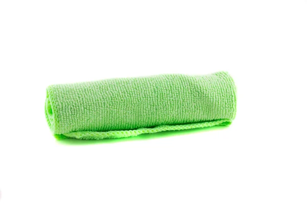 En rulle grön handduk — Stockfoto