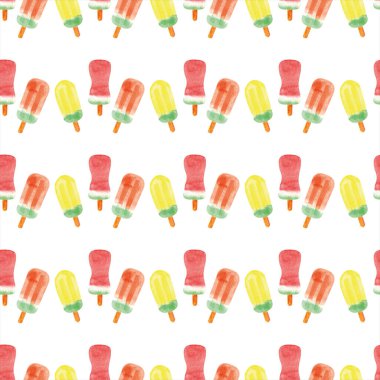 Beyaz arka planda elle çizilmiş sulu boya deseni