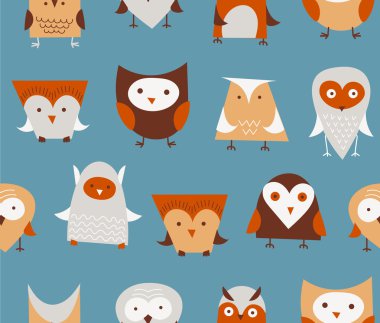 Baykuşlar seamless modeli