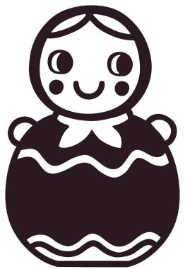 Şirin bir Sovyet oyuncağının basit biçimlendirilmiş görüntüsü