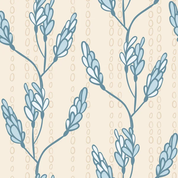 Seamless mönster med grenar och knoppar av mjuka färger — Stock vektor