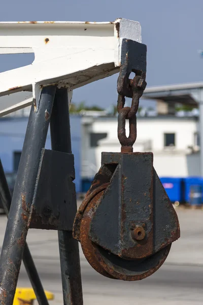 Altes Schiff verrostet Block, Rolle — Stockfoto