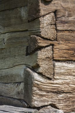 Köşe kırsal ahşap ev