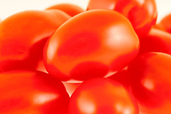 Fresh red tomatoes presented on white background — Stock Photo, Image