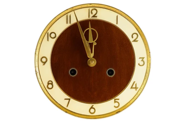 Old vintage clock face, clipping path — Stock Photo, Image