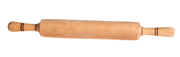 Wooden rolling pin isolated Royalty Free Stock Images