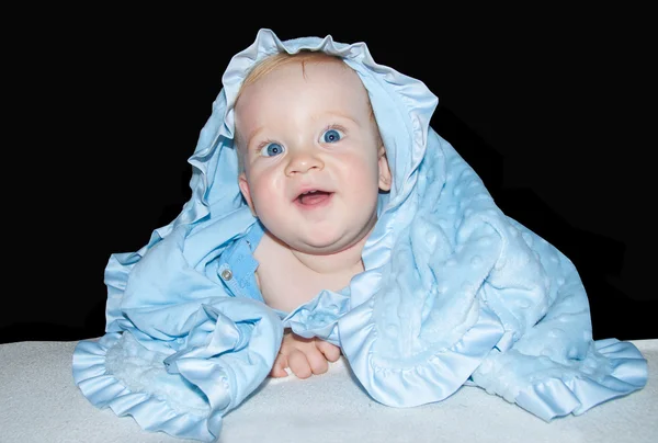 Baby jongen blauwe ogen — Stockfoto