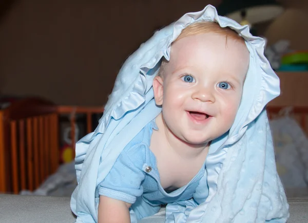 Baby boy smiles Stock Image