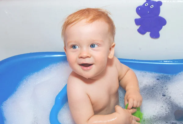 Baby boy in bath Royalty Free Stock Photos