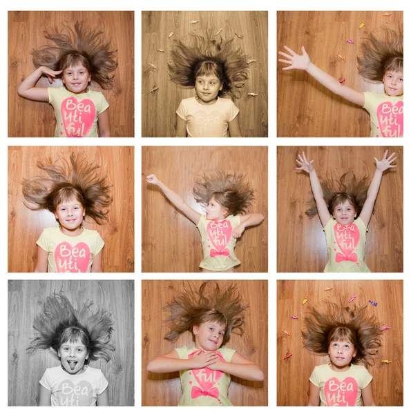 Emoções menina mais jovem — Fotografia de Stock