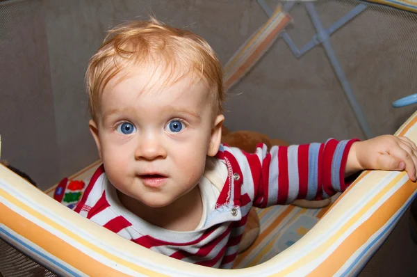 Little blue eyes baby boy — Stock Photo, Image