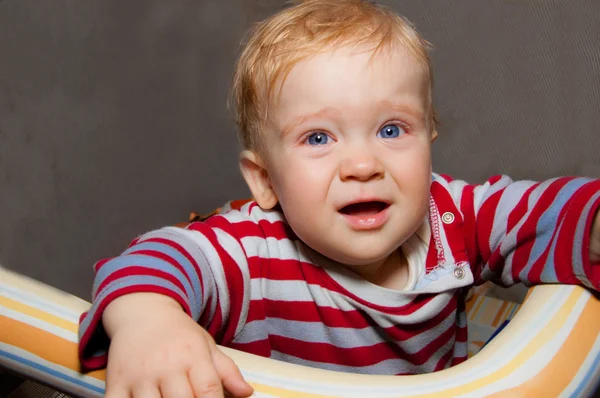 Little baby boy cries — Stock Photo, Image