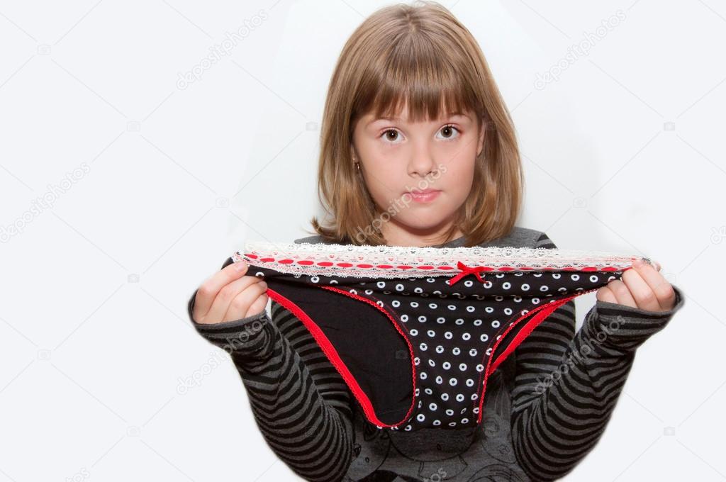 Teen Girl And Panties With Polka Dots Stock Photo By Milanika
