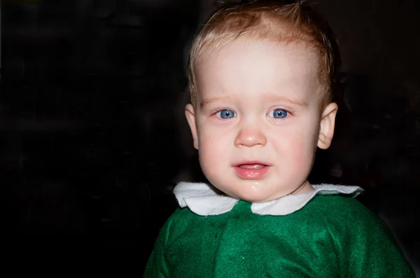 Little baby boy cries — Stock Photo, Image