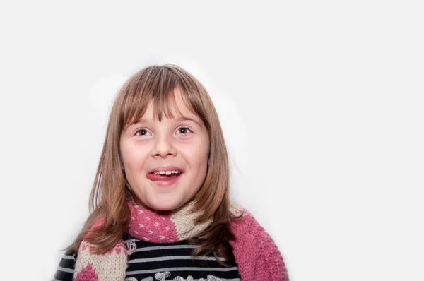 Gelukkig tiener meisje gezicht — Stockfoto