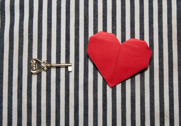 Heart and key — Stock Photo, Image