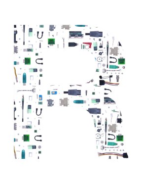 Alfabe harf elektronik parçalar