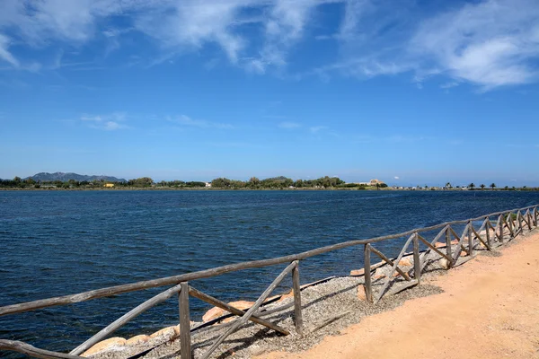 Laguna di Nora nel sud della Sardegna — Foto Stock